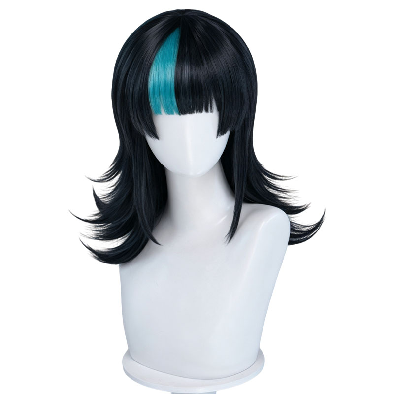애니메이션 키라라 호시 코스프레 가발 블랙 블루 짧은  - Anime Cosplay Blue Hair 리뷰 및 가격